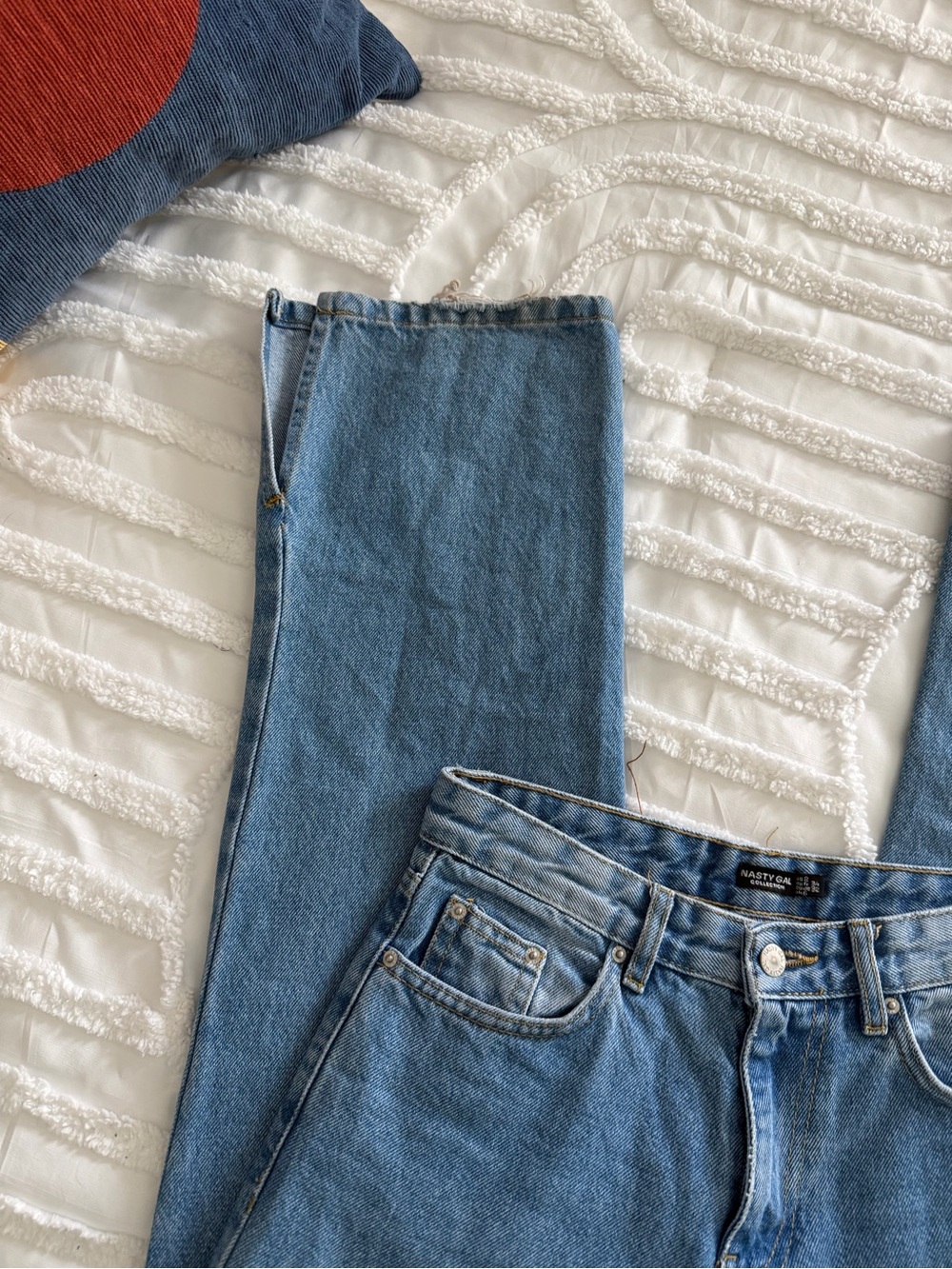 Nasty Gal High-Rise Light Blue Denim Jeans - Picture 2 of 9